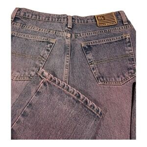 90s Y2K Ralph Lauren Polo 67 Women's Bootcut Jeans‎ Overdyed Pink Red 10/31
